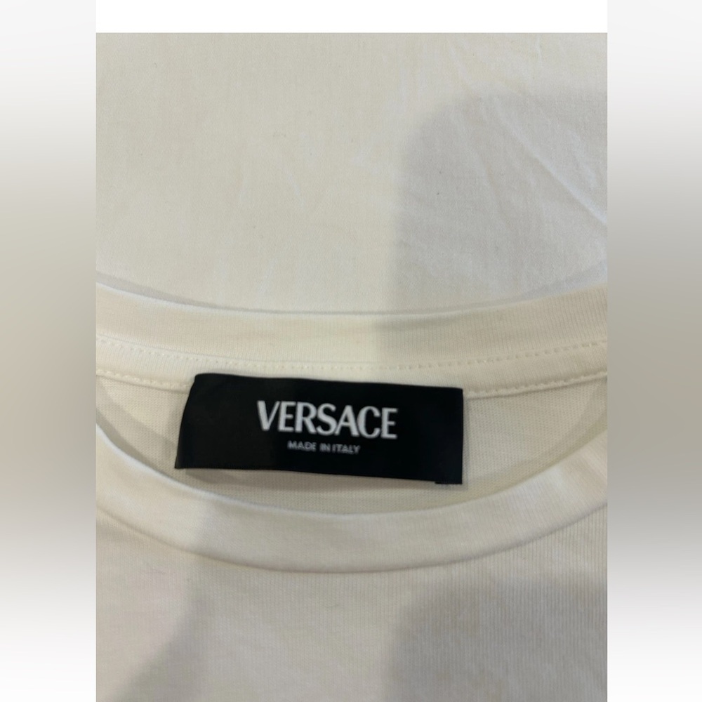 Versace Girl’s Floral Logo Dress. Size 4. Maid in Italy; excellent condition.